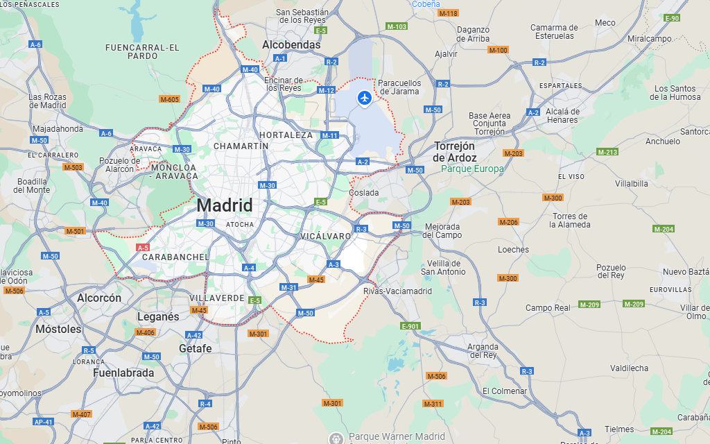 Map: Madrid, Sapin